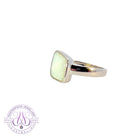 Sterling Silver square freeform White Opal 1.9ct ring - Masterpiece Jewellery Opal & Gems Sydney Australia | Online Shop