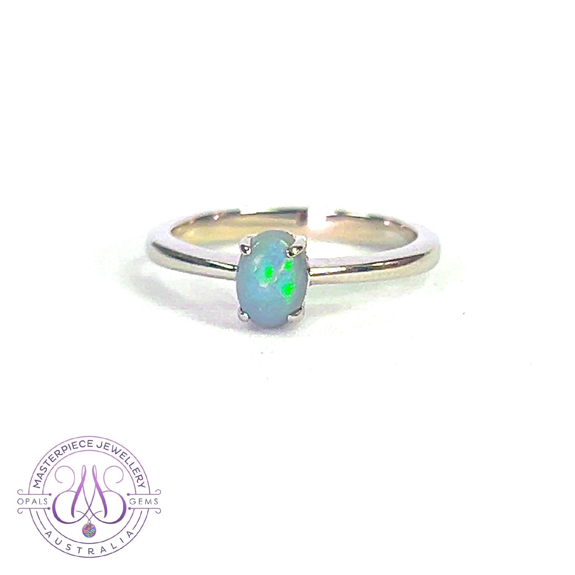 Sterling Silver Black Opal 0.6ct claw set