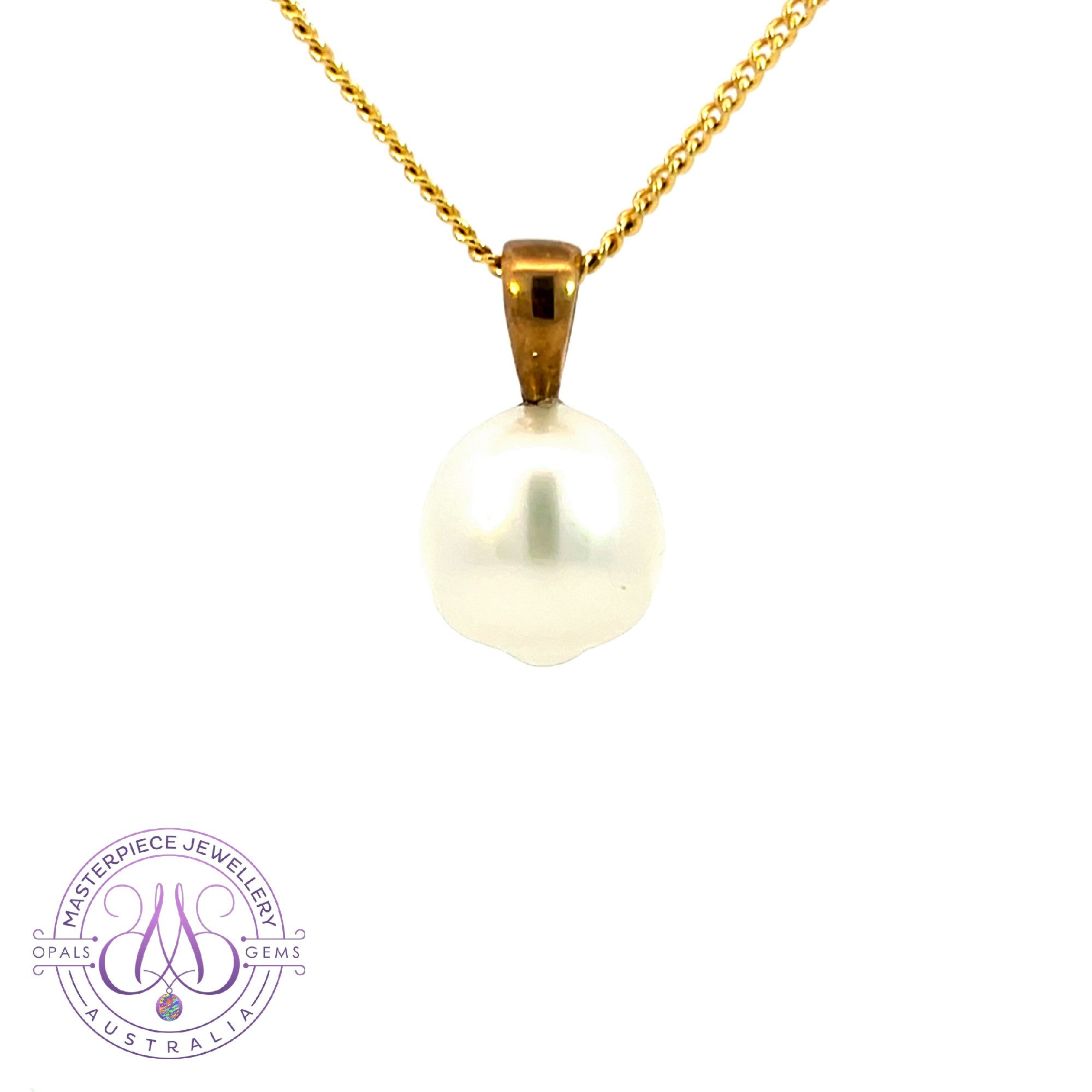 9kt Yellow Gold South Sea Pearl pendant
