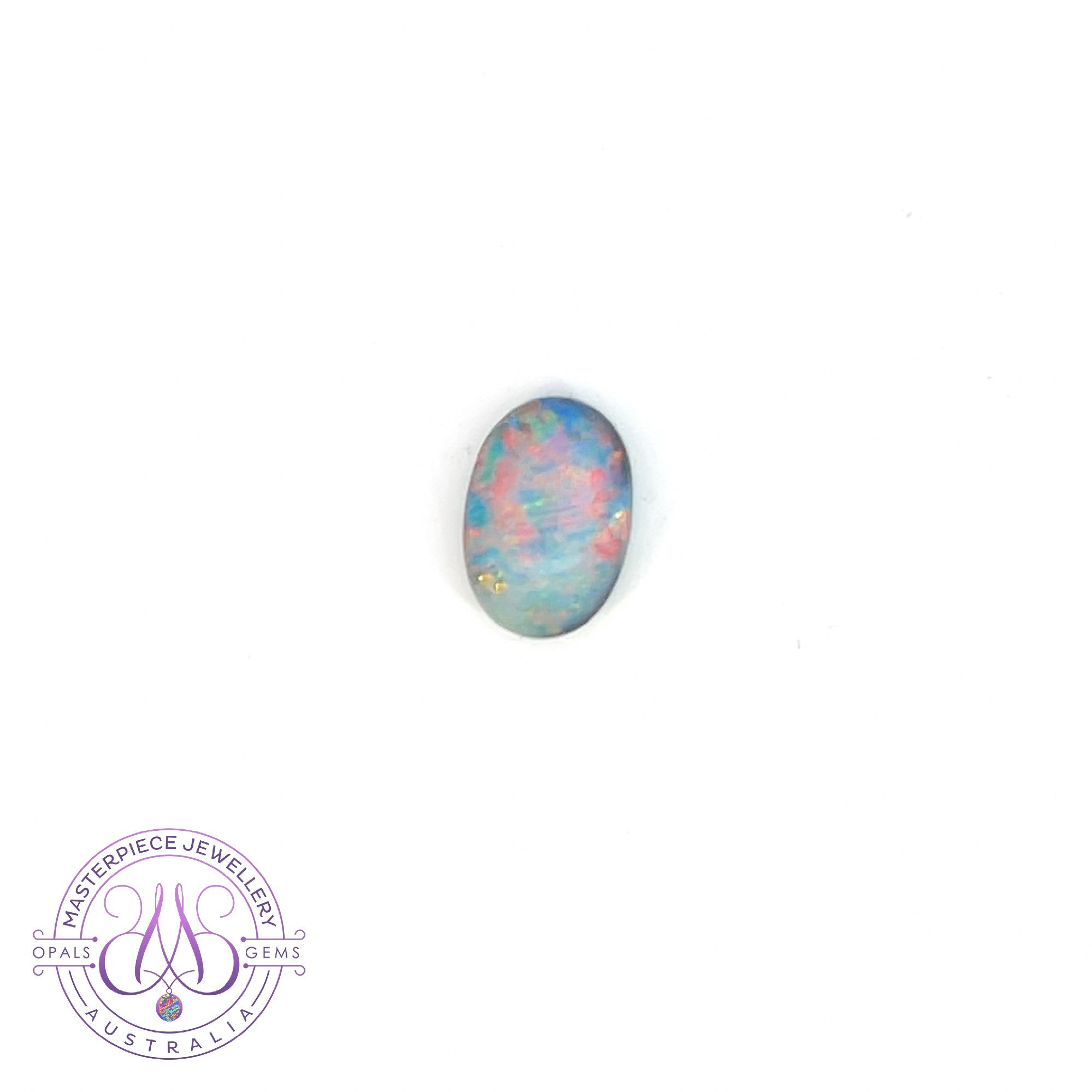 Oval Red Blue Black Opal 3.05ct