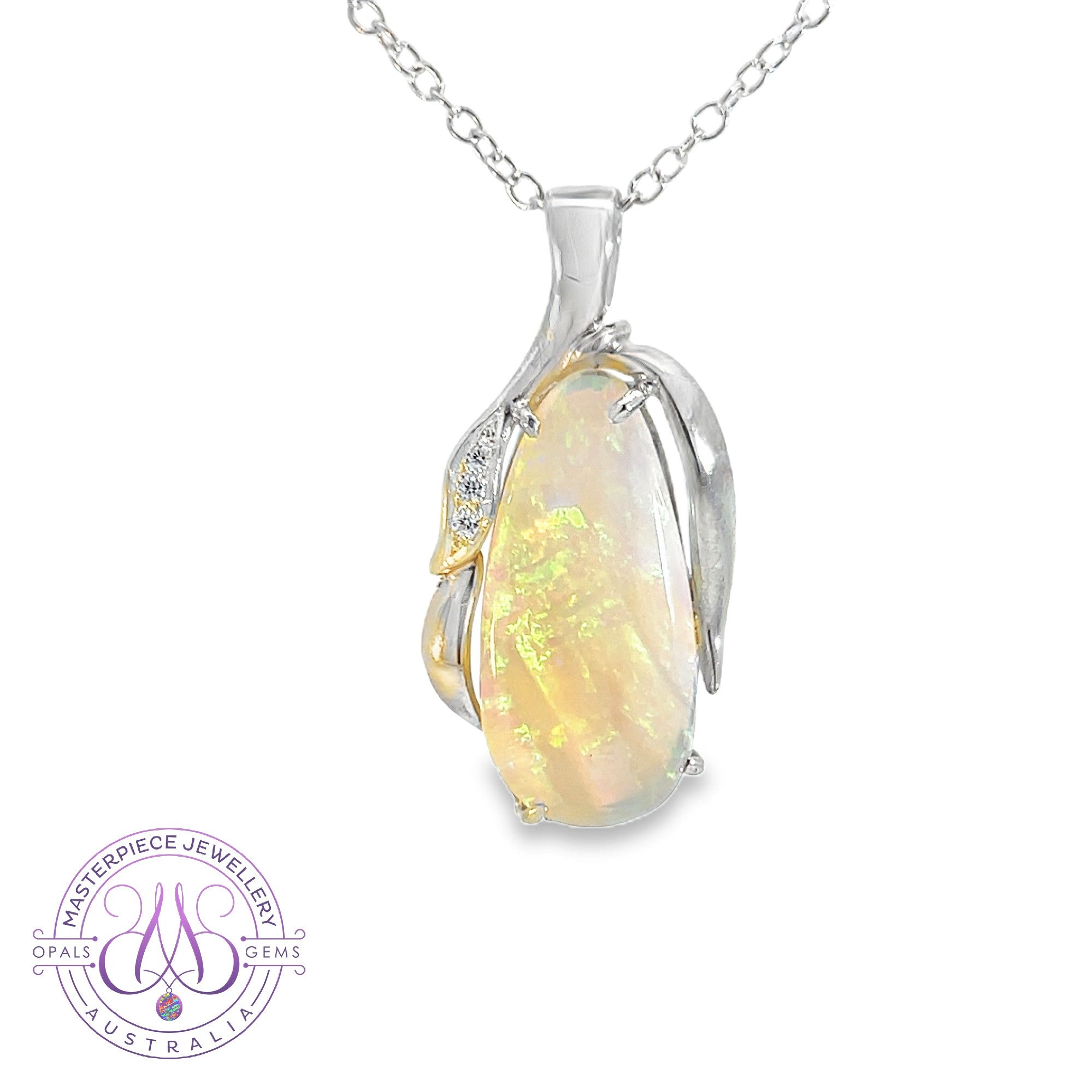 Sterling Silver 7.1ct Crystal Opal pendant