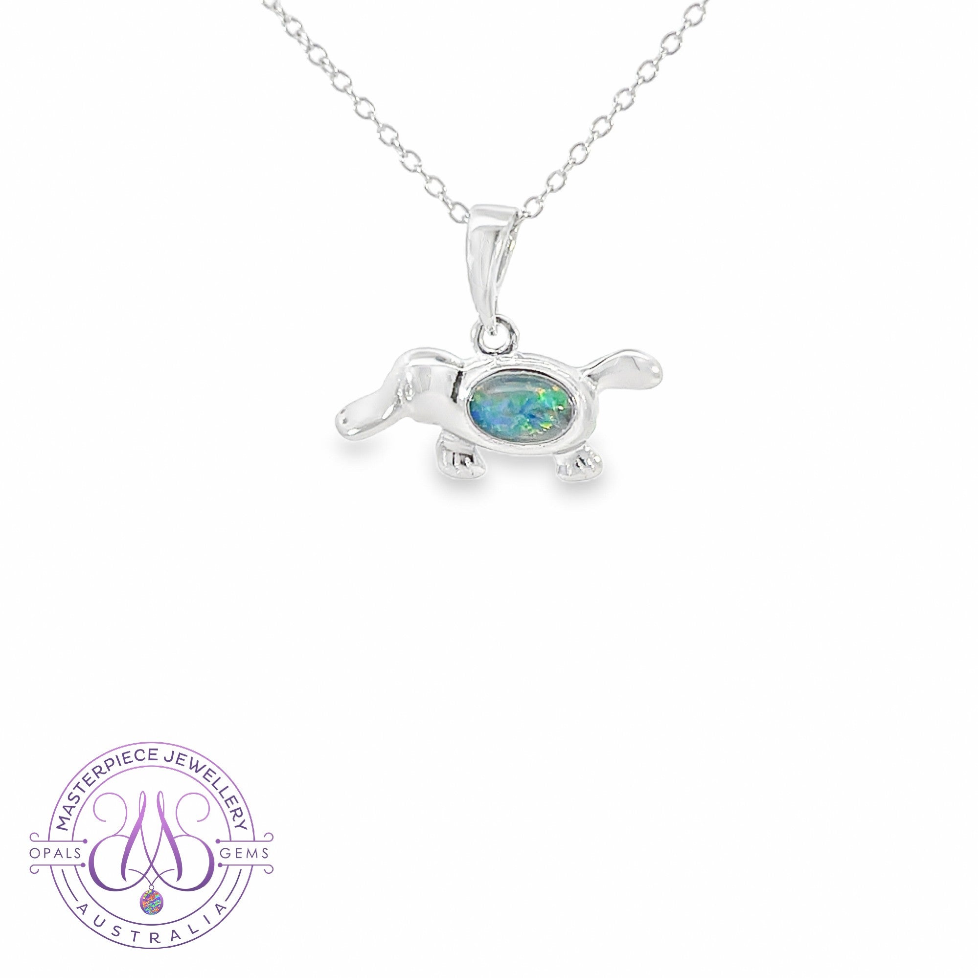 Sterling Silver Platapus 6x4mm Opal triplet pendant