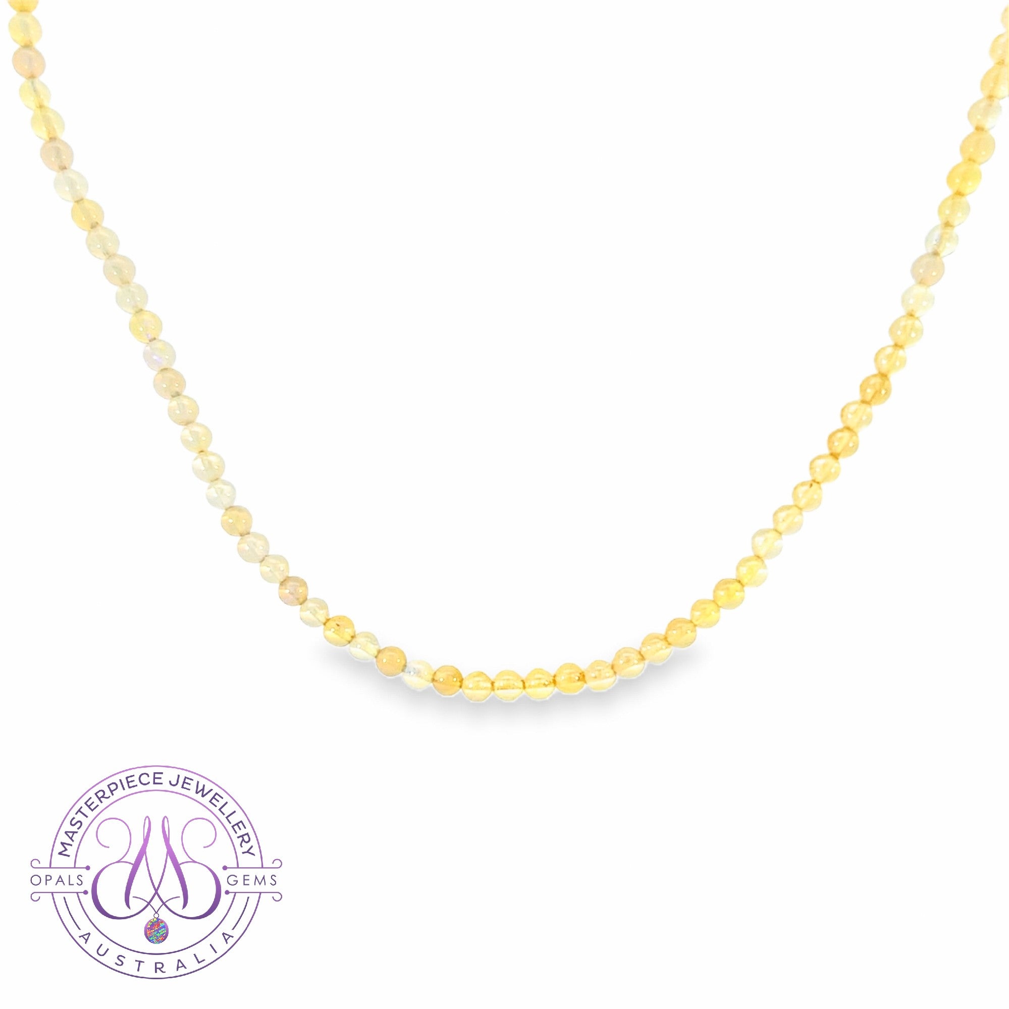 Strand of beaded light opal Blue Violet 4mm