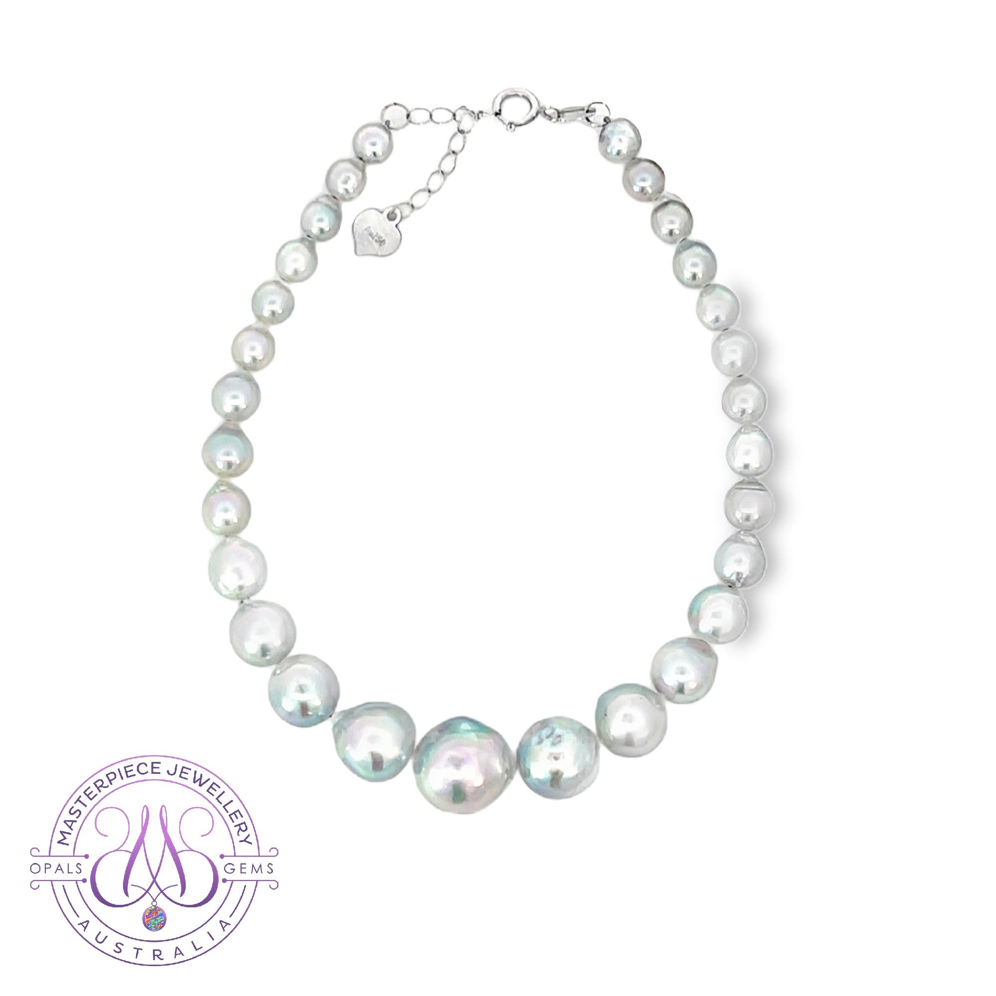 18kt White Gold Akoya pearl bracelet