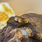 Pair of Gold Plated Sterling Silver 3mm Opal studs - Masterpiece Jewellery Opal & Gems Sydney Australia | Online Shop