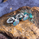 Pair of Sterling Silver Opal Triplet cufflinks 12x10mm - Masterpiece Jewellery Opal & Gems Sydney Australia | Online Shop