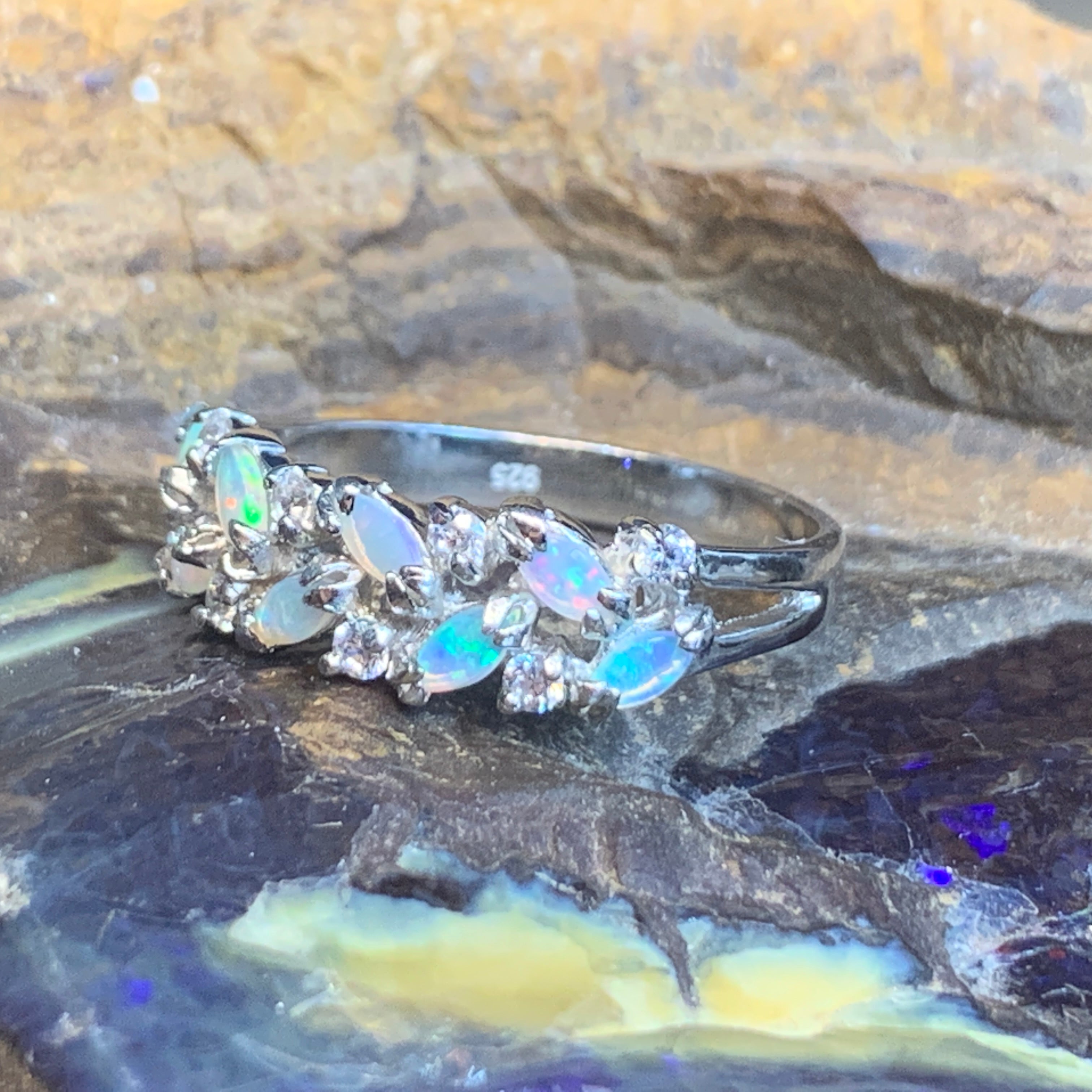 STERLING SILVER OPAL RING - Masterpiece Jewellery Opal & Gems Sydney Australia | Online Shop