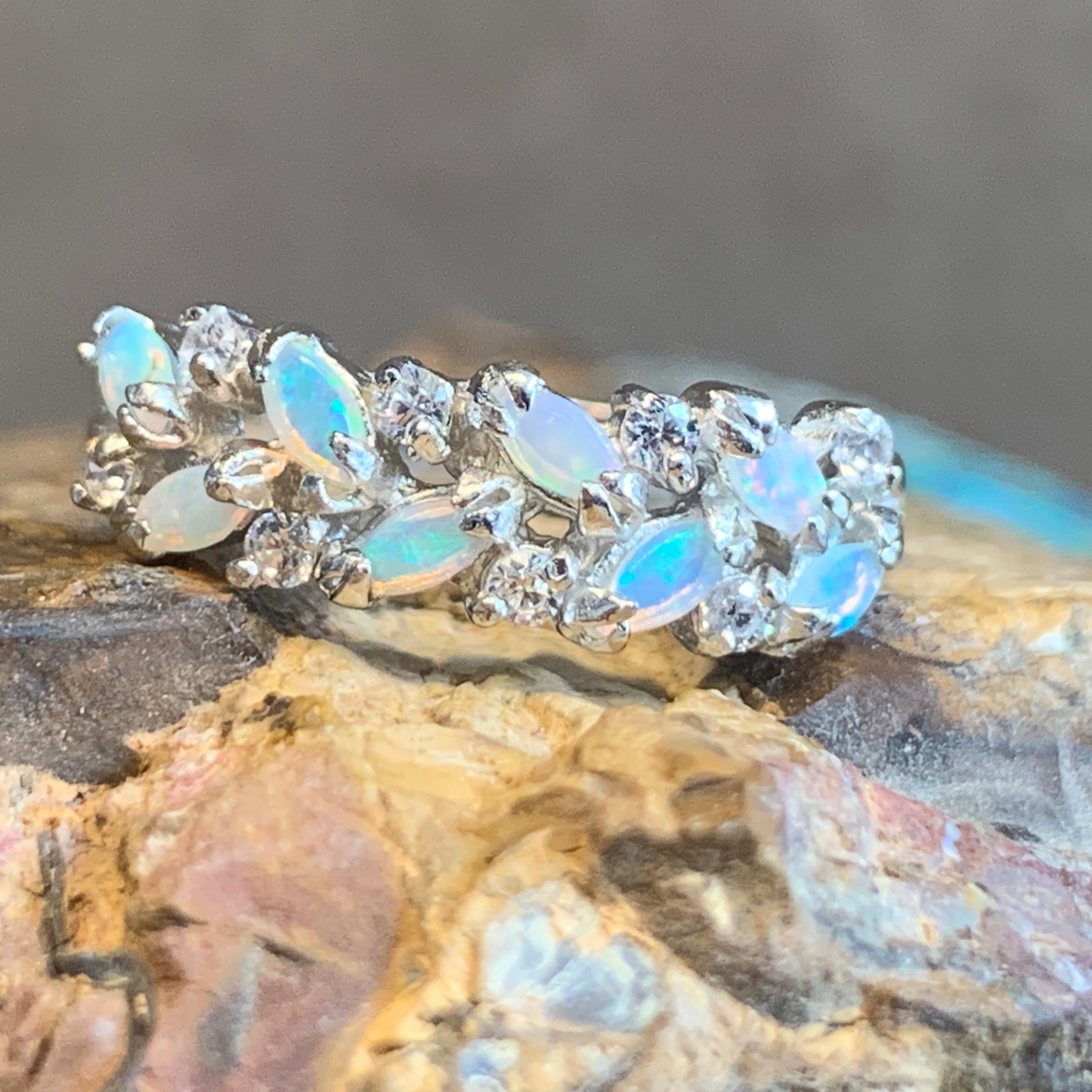 STERLING SILVER OPAL RING - Masterpiece Jewellery Opal & Gems Sydney Australia | Online Shop