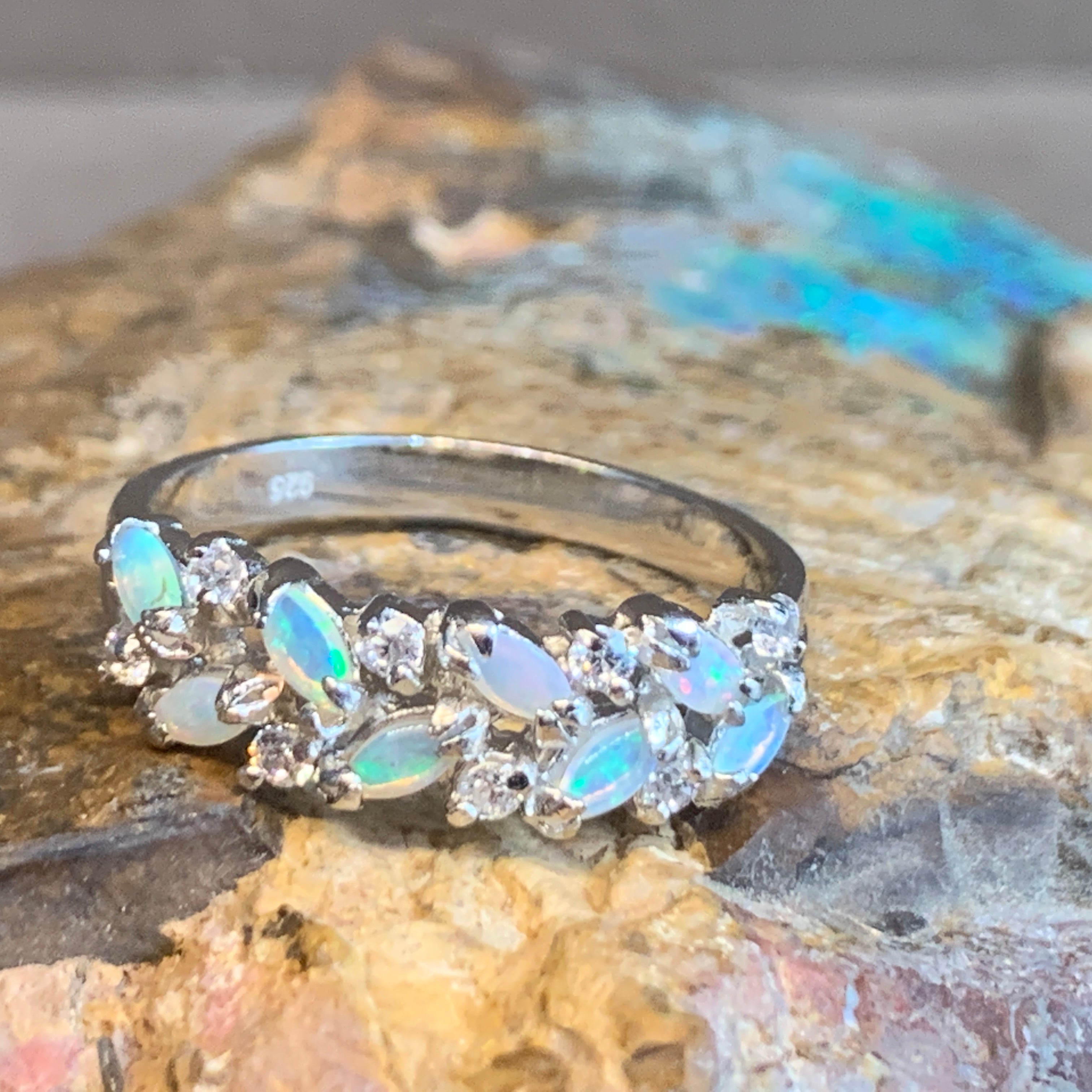 STERLING SILVER OPAL RING - Masterpiece Jewellery Opal & Gems Sydney Australia | Online Shop