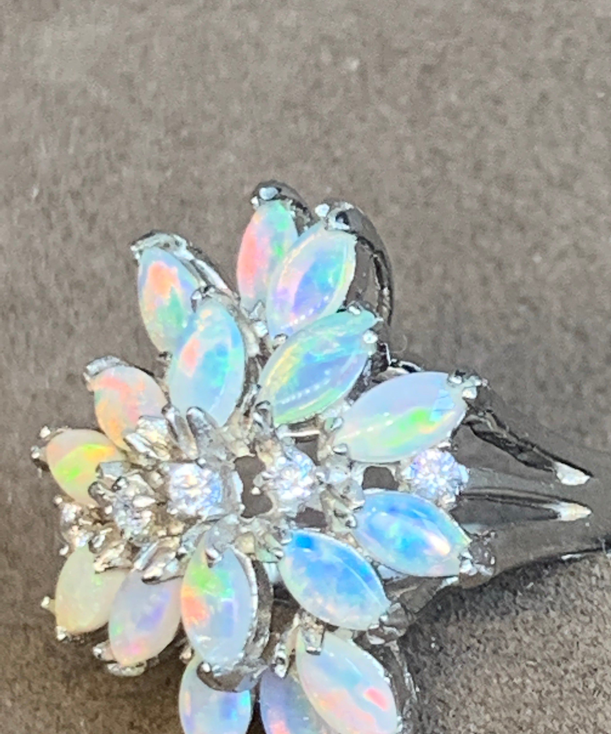 STERLING SILVER OPAL LOTUS RING - Masterpiece Jewellery Opal & Gems Sydney Australia | Online Shop