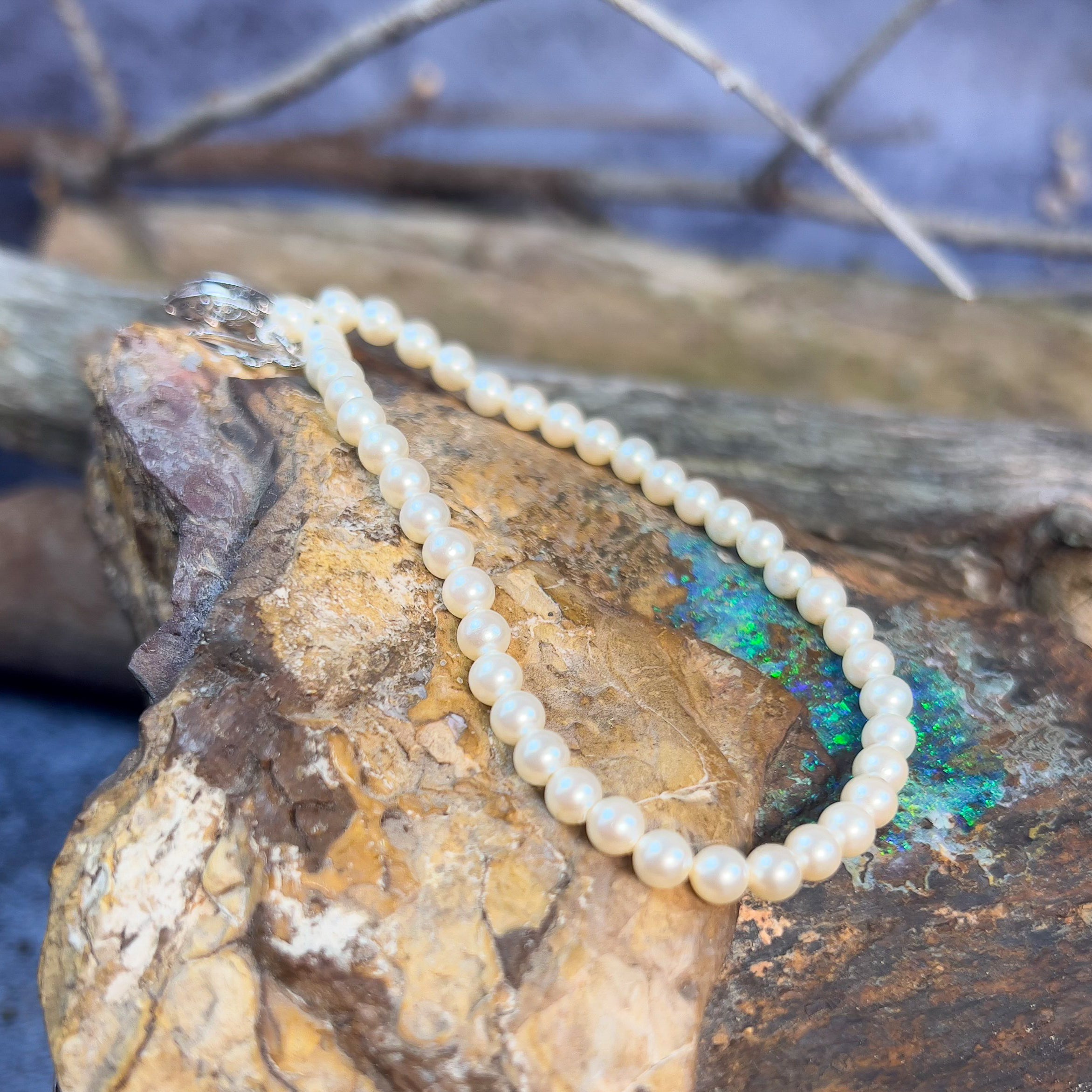 Silver seed pearl 4mm bracelet - Masterpiece Jewellery Opal & Gems Sydney Australia | Online Shop