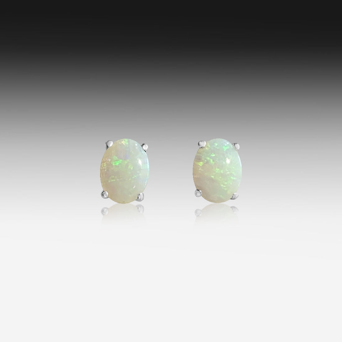 Sterling Silver Opal studs - Masterpiece Jewellery Opal & Gems Sydney Australia | Online Shop