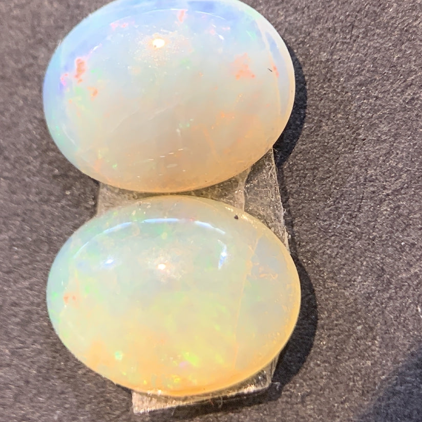 Pair of Dark Opals 2.7ct - Masterpiece Jewellery Opal & Gems Sydney Australia | Online Shop