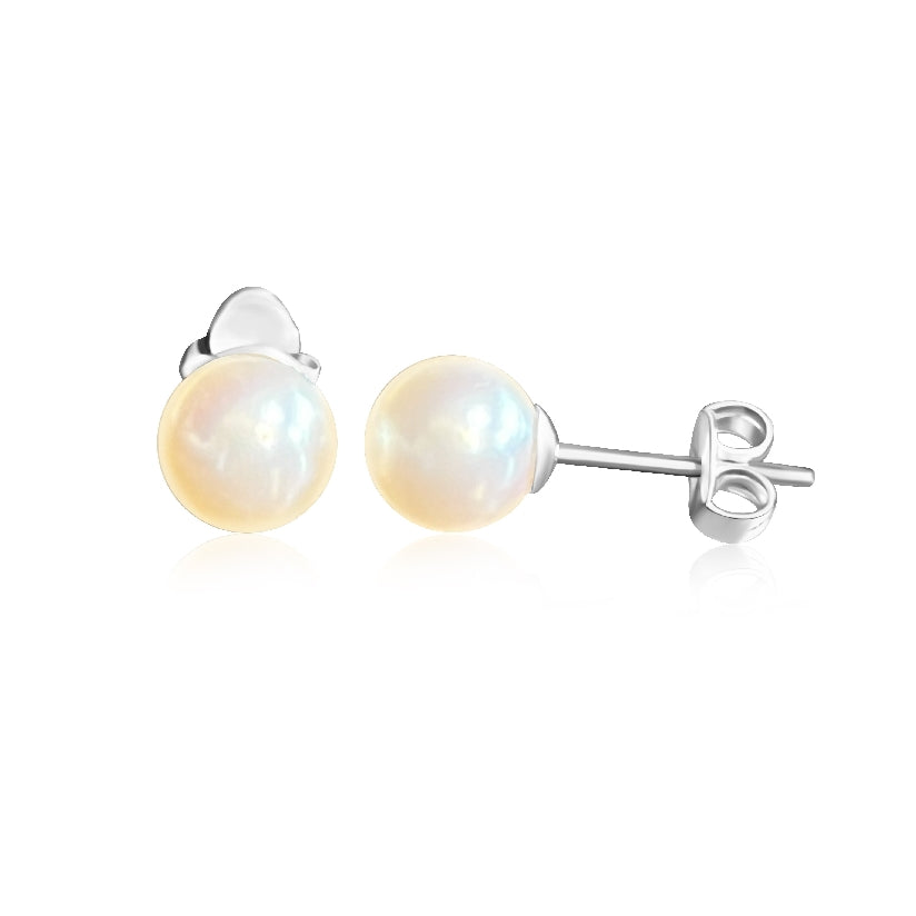 18kt White South Sea 10-10.5mm Pearls studs - Masterpiece Jewellery Opal & Gems Sydney Australia | Online Shop