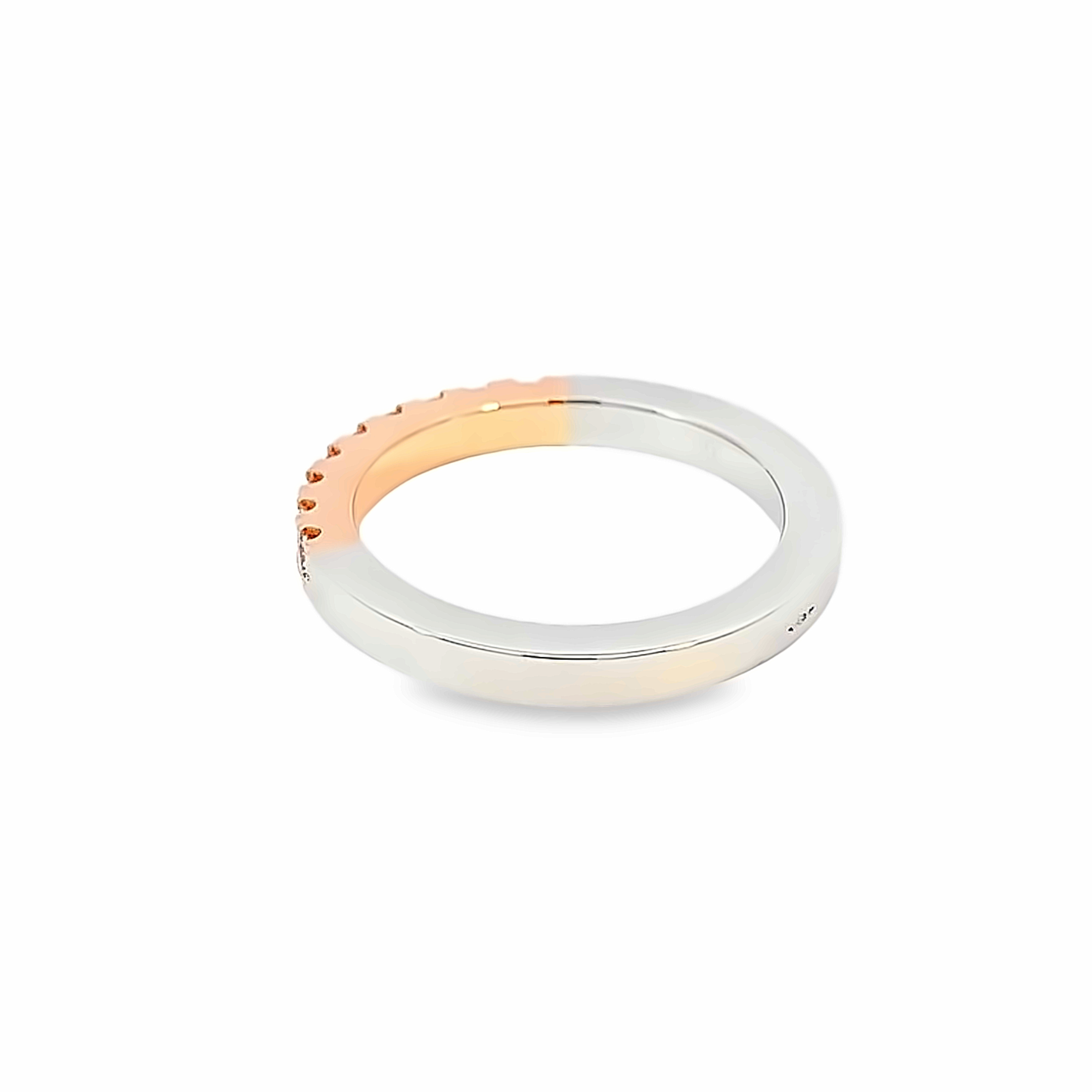Platinum and Rose Gold half eternity band with Pink Diamonds 0.3ct - Masterpiece Jewellery Opal & Gems Sydney Australia | Online Shop
