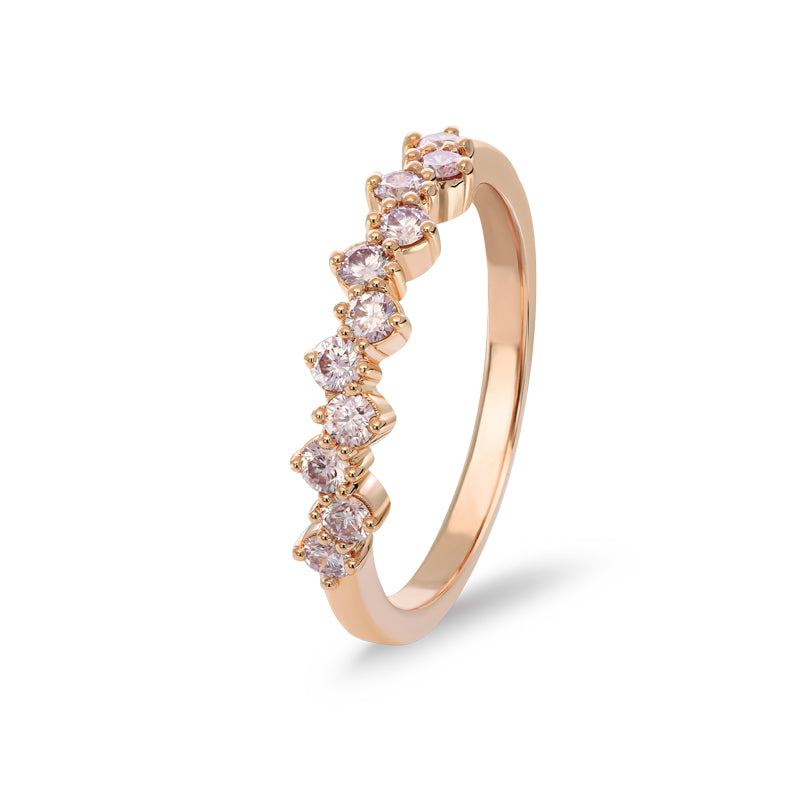 18kt Rose Gold eternity ring with 0.44ct of Pink Diamonds - Masterpiece Jewellery Opal & Gems Sydney Australia | Online Shop