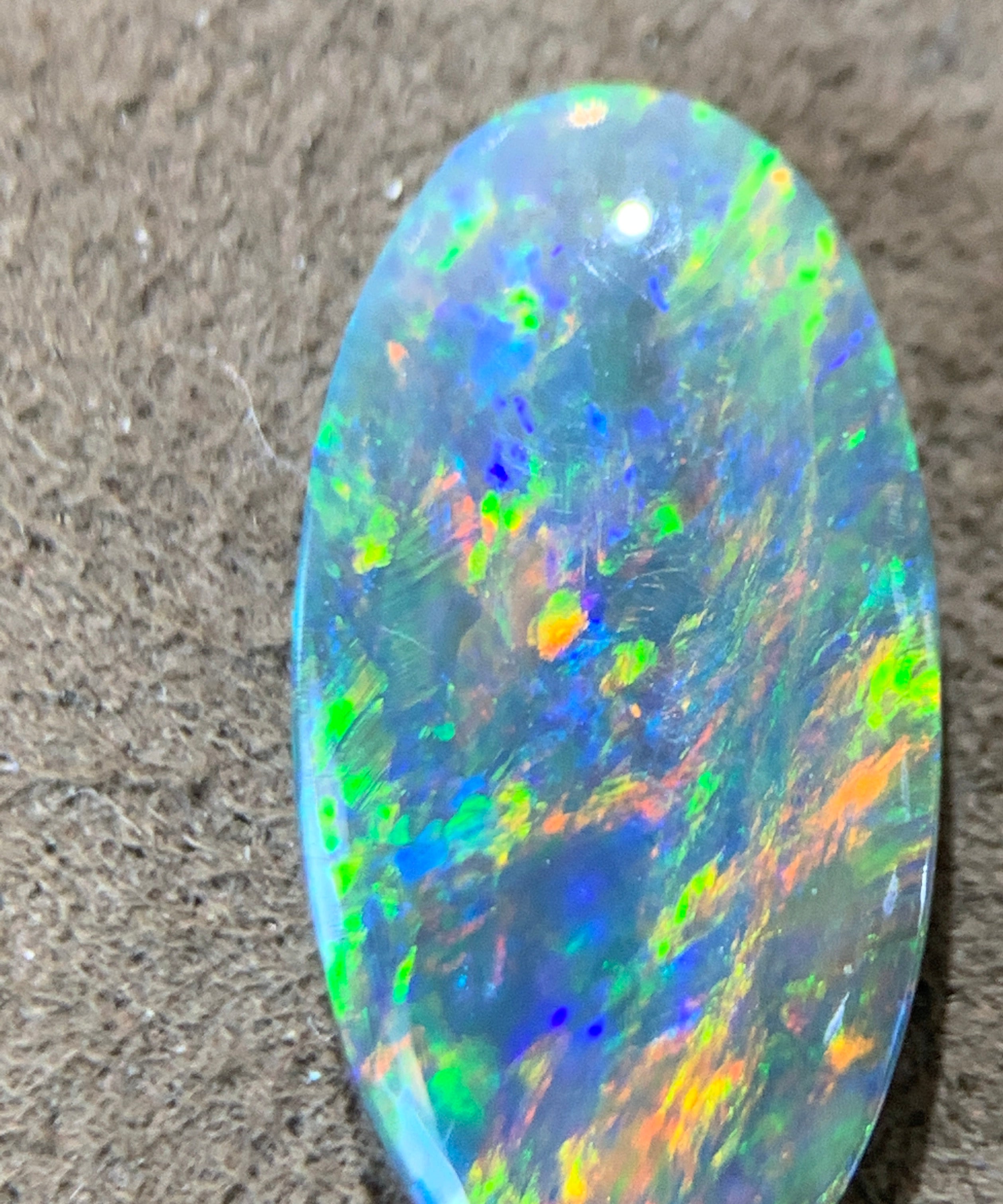 Oval Black Opal 1.86ct - Masterpiece Jewellery Opal & Gems Sydney Australia | Online Shop