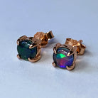 Rose Gold plated Silver 5mm claw studs - Masterpiece Jewellery Opal & Gems Sydney Australia | Online Shop