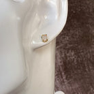 Gold Plated Silver 7x5mm White Opal studs - Masterpiece Jewellery Opal & Gems Sydney Australia | Online Shop