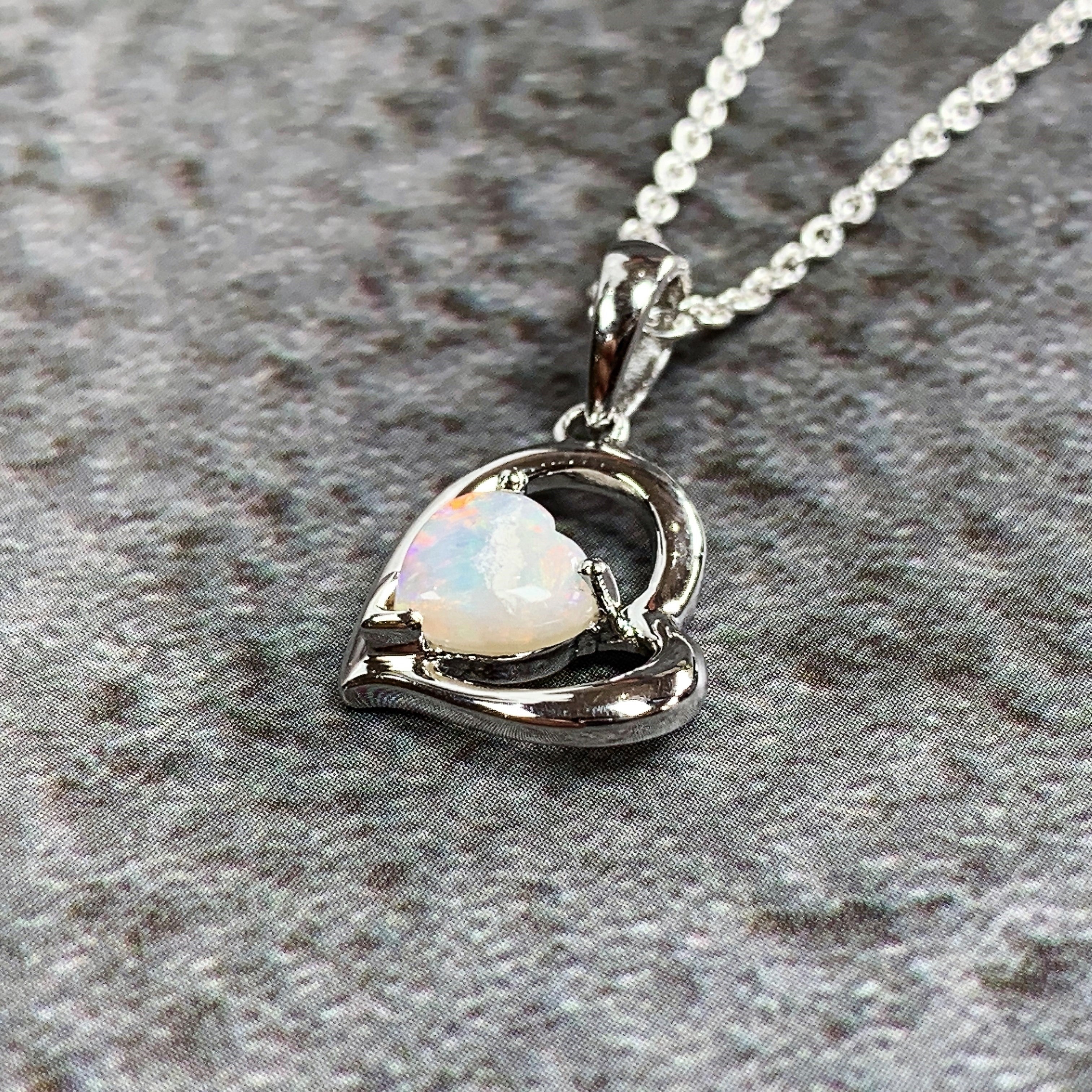 Silver heart cute pendant - Masterpiece Jewellery Opal & Gems Sydney Australia | Online Shop