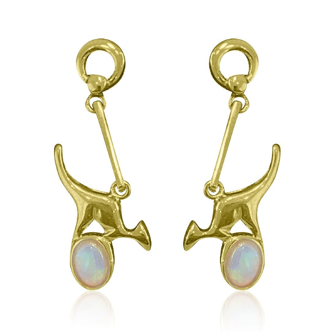 Sterling Silver Gold plated Opal earrings - Masterpiece Jewellery Opal & Gems Sydney Australia | Online Shop