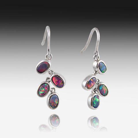 STERLING SILVER OPAL EARRINGS - Masterpiece Jewellery Opal & Gems Sydney Australia | Online Shop
