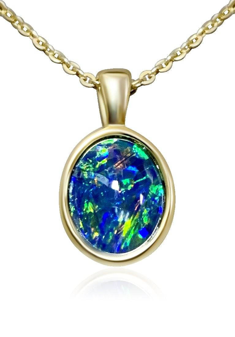 Sterling Silver Opal triplet pendant - Masterpiece Jewellery Opal & Gems Sydney Australia | Online Shop