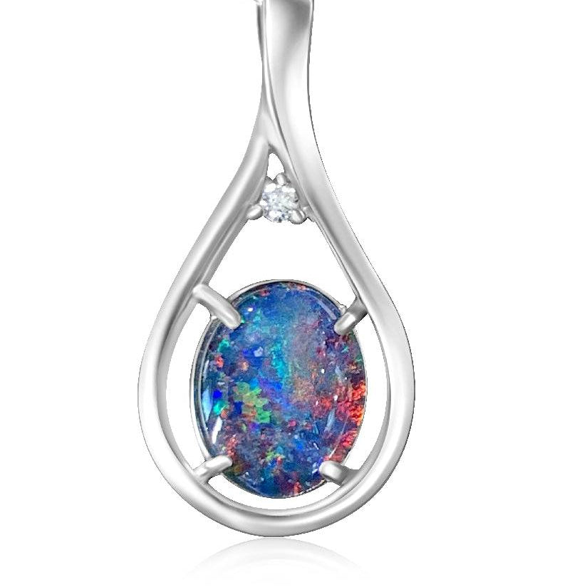 Sterling Silver Opal triplet pendant - Masterpiece Jewellery Opal & Gems Sydney Australia | Online Shop