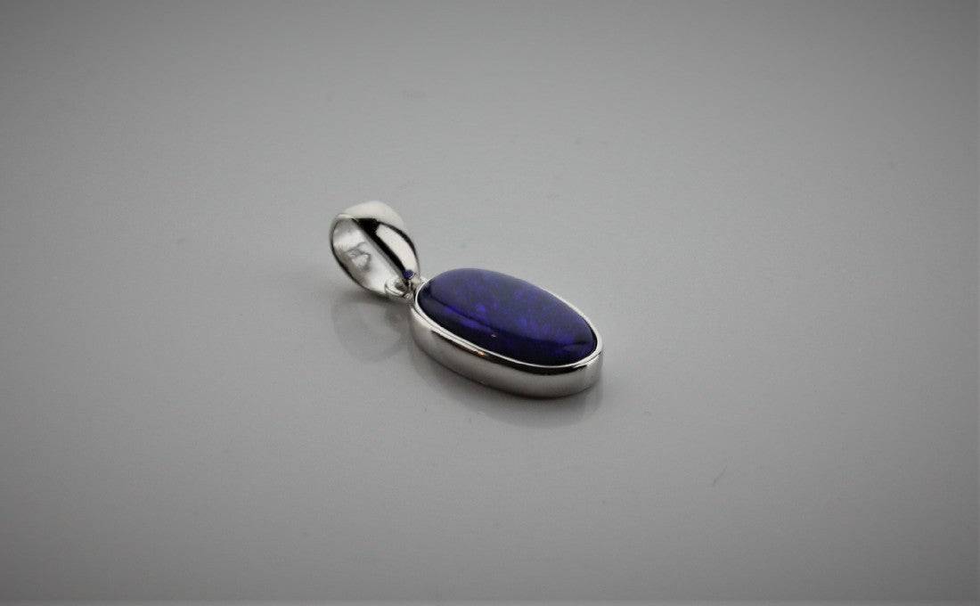 Sterling Silver Black Opal pendant - Masterpiece Jewellery Opal & Gems Sydney Australia | Online Shop