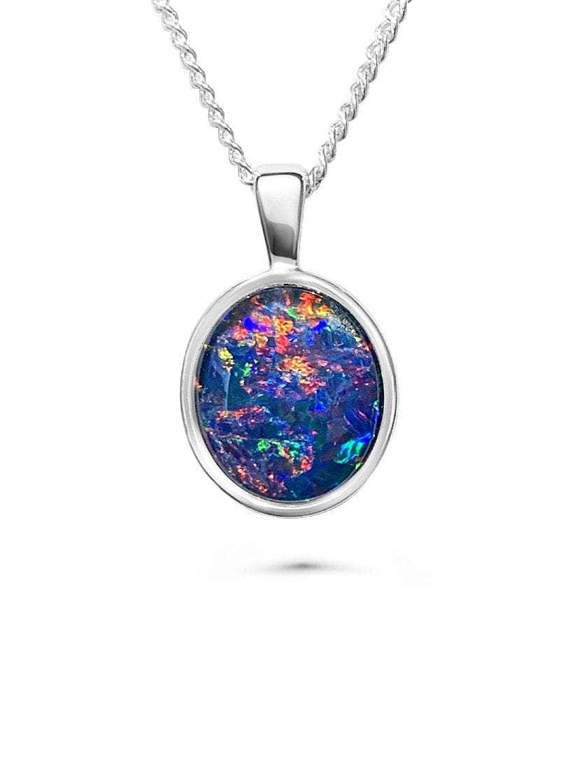 Sterling Silver Opal triplet pendant - Masterpiece Jewellery Opal & Gems Sydney Australia | Online Shop