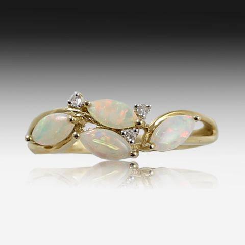 14kt Yellow Gold Opal ring - Masterpiece Jewellery Opal & Gems Sydney Australia | Online Shop