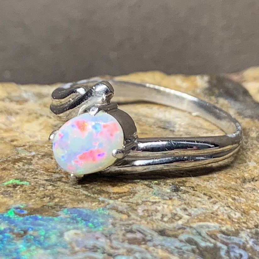 18kt White Gold White Fire Opal ring - Masterpiece Jewellery Opal & Gems Sydney Australia | Online Shop