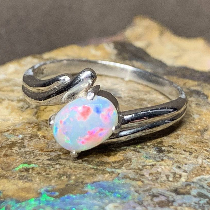 18kt White Gold White Fire Opal ring - Masterpiece Jewellery Opal & Gems Sydney Australia | Online Shop