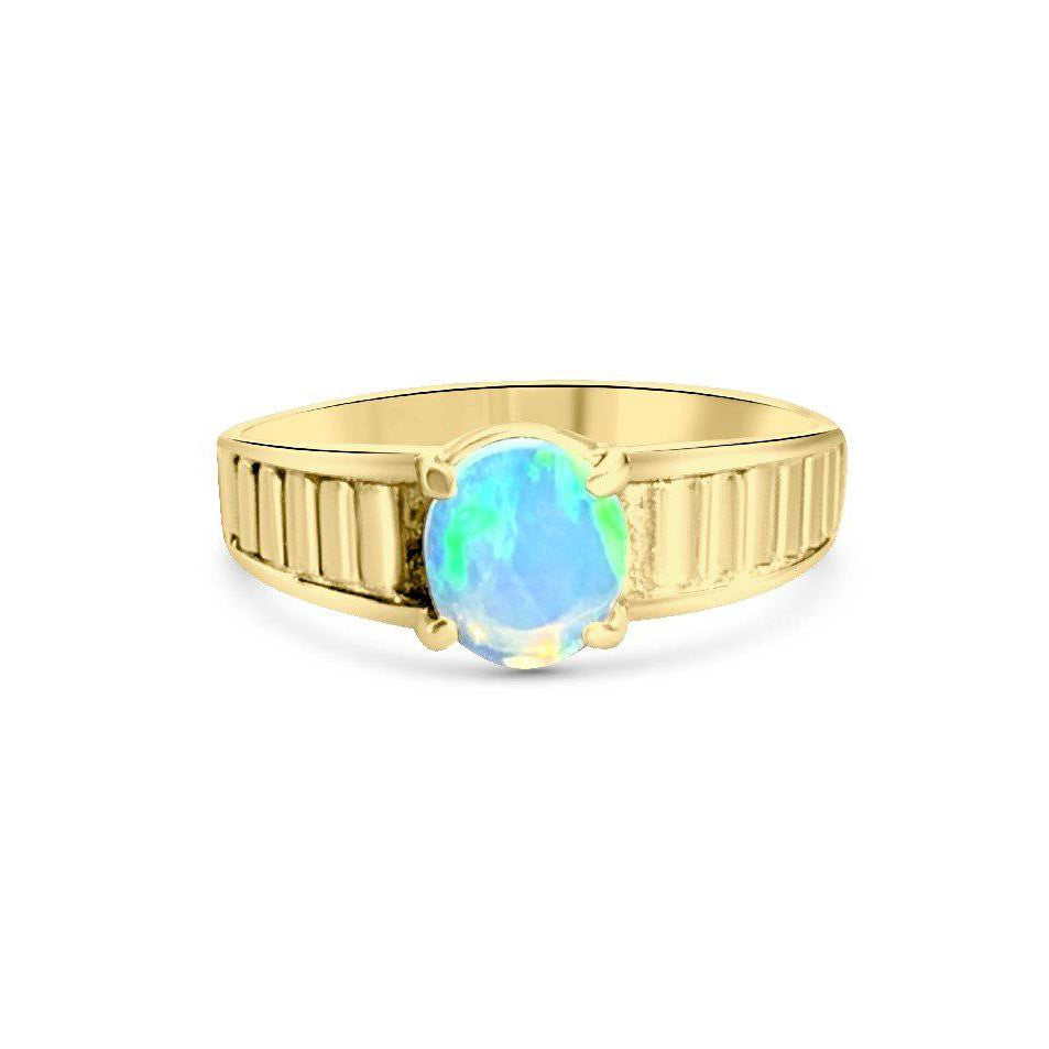 18kt Yellow Gold Crystal Opal ring - Masterpiece Jewellery Opal & Gems Sydney Australia | Online Shop