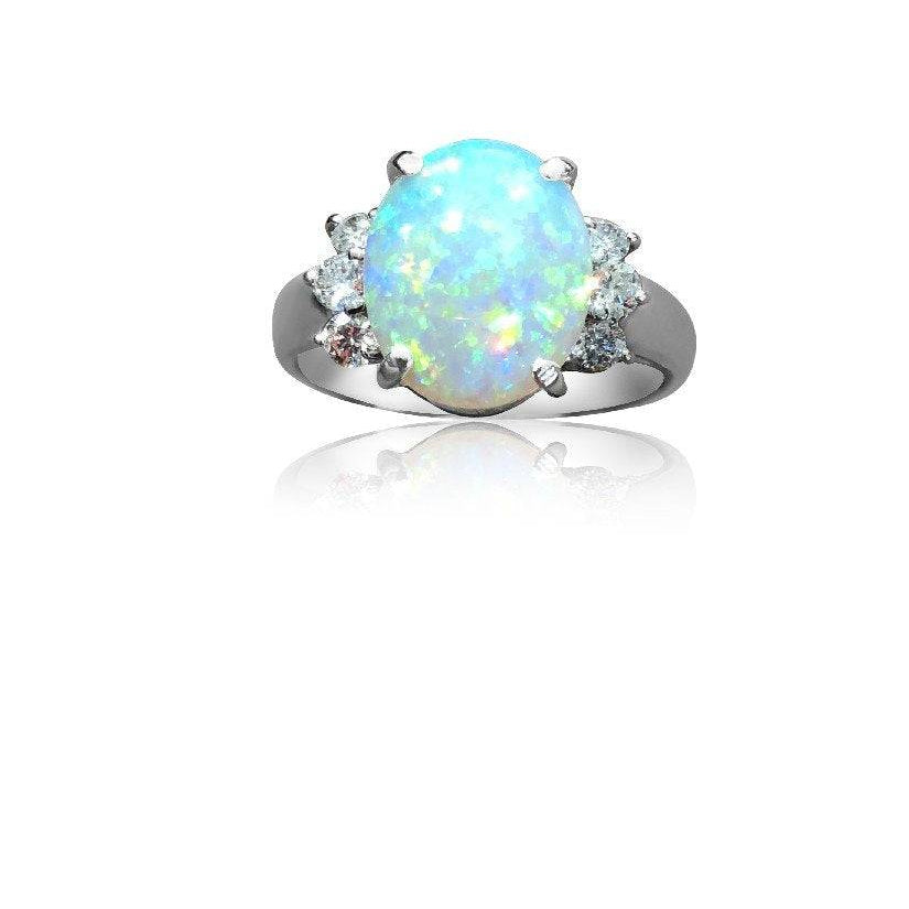 Platinum Crystal Opal ring - Masterpiece Jewellery Opal & Gems Sydney Australia | Online Shop