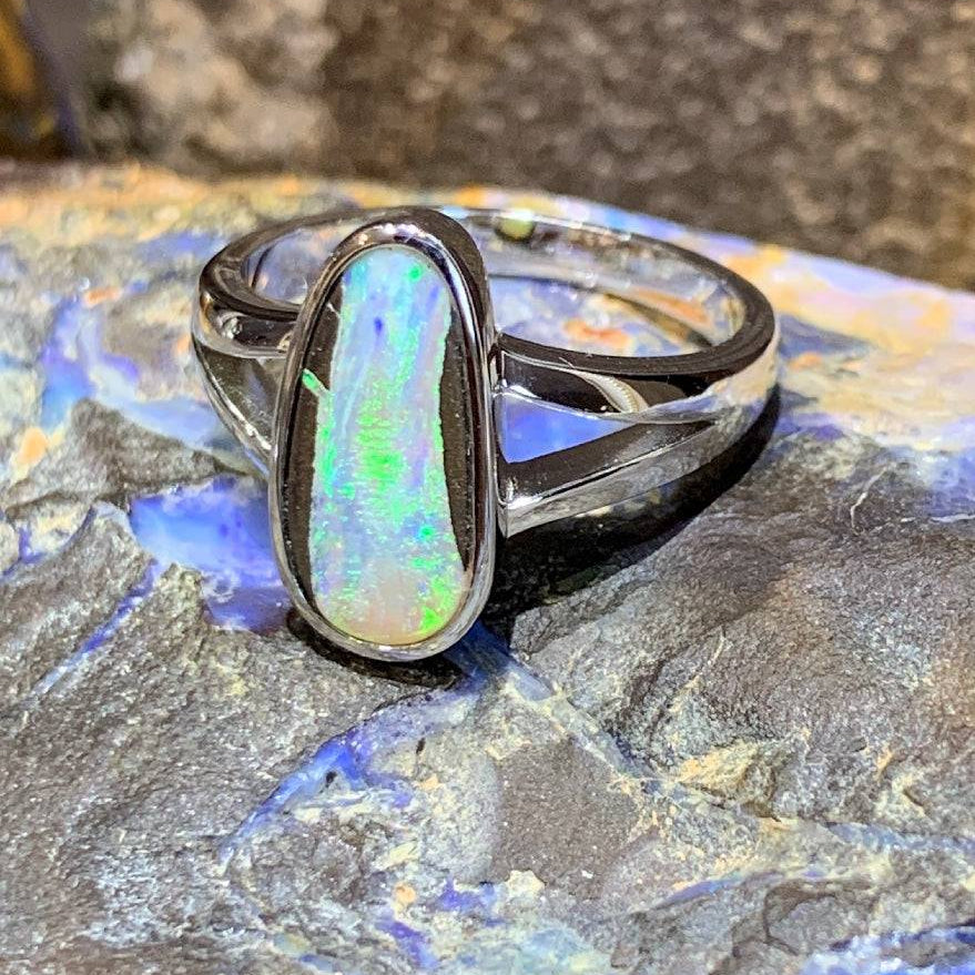 Sterling Silver Boulder Opal ring - Masterpiece Jewellery Opal & Gems Sydney Australia | Online Shop