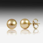 Masterpiece Jewellery - 12mm Golden Pearl Studs - $1,500.00 AUD