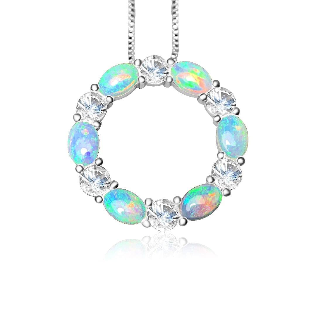 14kt White Gold circle of life - Masterpiece Jewellery Opal & Gems Sydney Australia | Online Shop