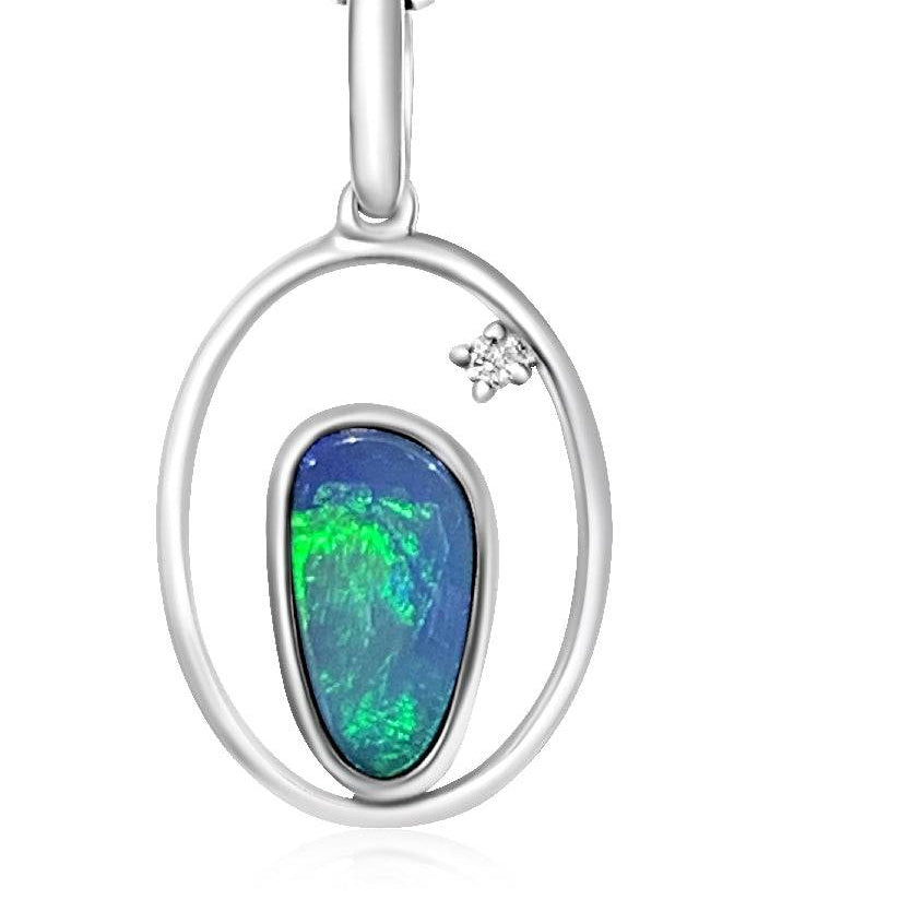 Sterling Silver Opal pendant 13 - Masterpiece Jewellery Opal & Gems Sydney Australia | Online Shop