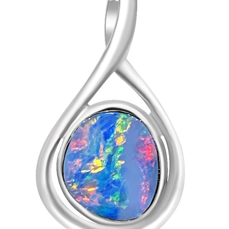 Sterling Silver Opal pendant 6 - Masterpiece Jewellery Opal & Gems Sydney Australia | Online Shop