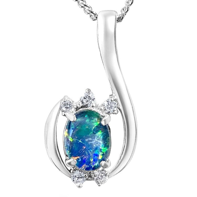 Sterling Sliver Opal triplet Pendant - Masterpiece Jewellery Opal & Gems Sydney Australia | Online Shop