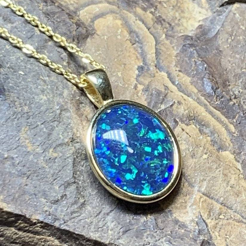 OPAL TRIPLET 12X10MM PENDANT - Masterpiece Jewellery Opal & Gems Sydney Australia | Online Shop