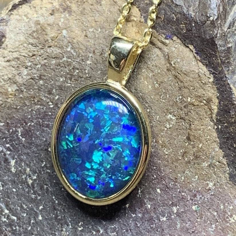 OPAL TRIPLET 12X10MM PENDANT - Masterpiece Jewellery Opal & Gems Sydney Australia | Online Shop
