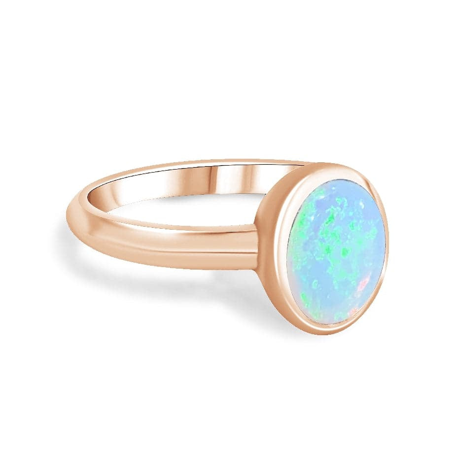 Rose Gold plated Sterling Silver Opal ring - Masterpiece Jewellery Opal & Gems Sydney Australia | Online Shop