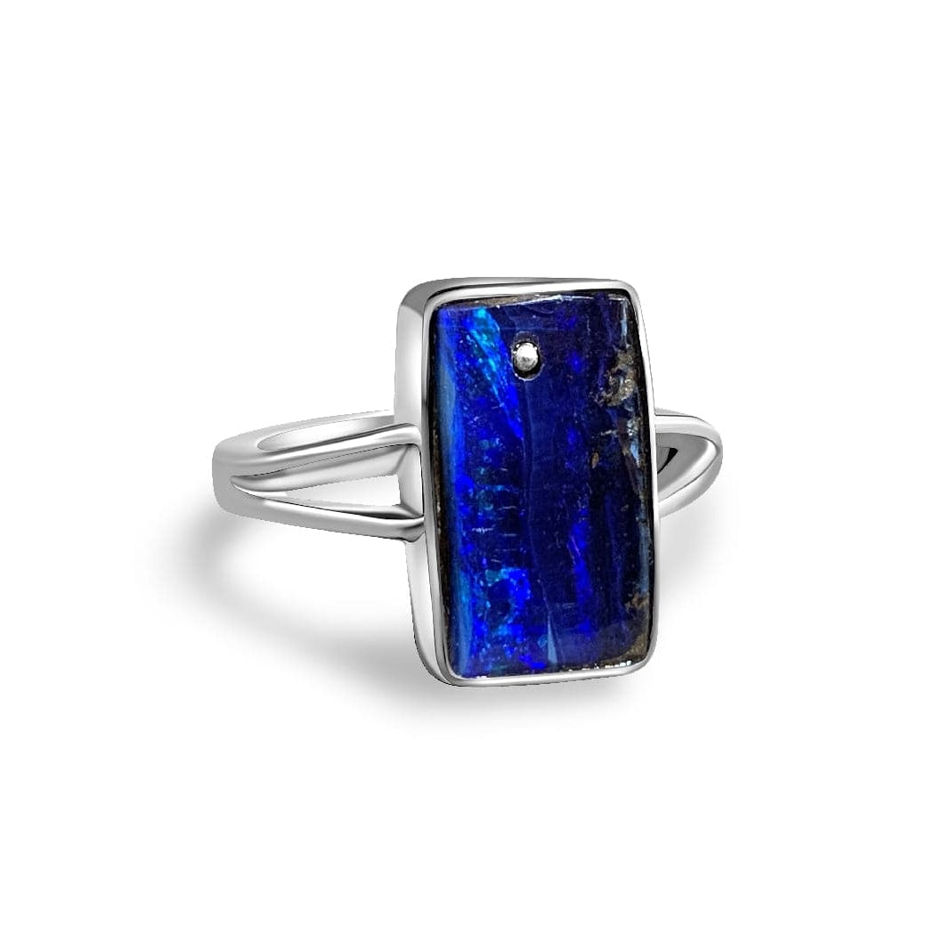 Sterling Silver Boulder Opal ring - Masterpiece Jewellery Opal & Gems Sydney Australia | Online Shop