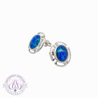 Sterling Silver Opal triplet cut out design studs - Masterpiece Jewellery Opal & Gems Sydney Australia | Online Shop