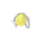 Platinum White Opal 2.08ct and Diamond ring - Masterpiece Jewellery Opal & Gems Sydney Australia | Online Shop