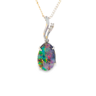 18kt White Gold Boulder Opal 2.73ct with Diamonds 0.04ct - Masterpiece Jewellery Opal & Gems Sydney Australia | Online Shop