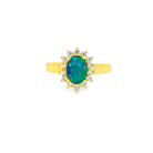 Gold plated Triplet 8x6mm Opal cluster ring - Masterpiece Jewellery Opal & Gems Sydney Australia | Online Shop