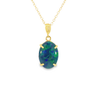 Gold plated Sterling Silver 14x10mm Opal triplet 4 claw set - Masterpiece Jewellery Opal & Gems Sydney Australia | Online Shop